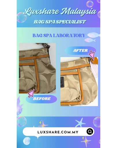 COACH POPPY SIGNATURE GROOVY SHOULDER BAG (BAG SPA CLEANING, TREATMENT&CARE)