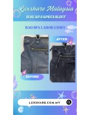 COACH DAISY EMMA BLACK LEATHER SHOULDER BAG (BAG SPA CLEANING, NANO RESTORATION)