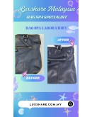 COACH DAISY EMMA BLACK LEATHER SHOULDER BAG (BAG SPA CLEANING, NANO RESTORATION)