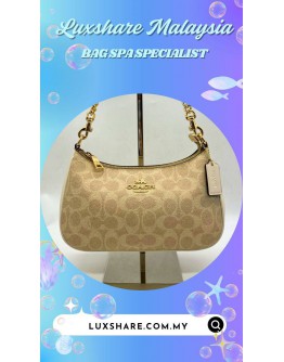 COACH TERI SHOULDER BAG IN SIGNATURE CANVAS (BAG SPA CLEANING,TREATMENT&CARE)