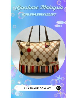 COACH POPPY POLKA DOT TOTE BAG (BAG SPA CLEANING,NANO RESTORATION)