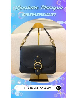 COACH BUTTERFLY APPLIQUE SWAGGER 27 TOP HANDLE BAG IN BLACK CALFSKIN LEATHER''HANDLE HOOK LEATHER REPLAMENT AND BAG SPA''