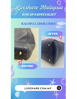 CHRISTIAN DIOR BLUR CANNAGE SHOPPER TOTE BAG (TOUCH UP CORNER PART, BAG SPA CLEANING)