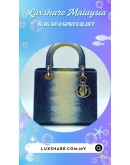 CHRISTIAN DIOR BLUE OMBRÉ LIZARD MEDIUM LADY DIOR TOTE BAG (BAG SPA CLEANING,TREATMENT&CARE)