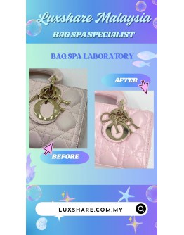 DIOR MINI LADY D-JOY BAG IN POWDER PINK (BAG SPA CLEANING,NANO RESTORATION)