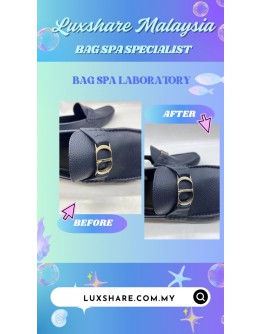 DIOR GRANVILLE LOAFERS IN BLUE LEATHER (BAG SPA CLEANING,TREATMENT AND CARE)