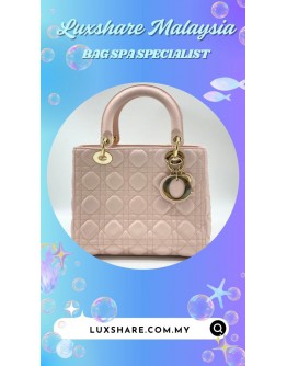 DIOR LADY DIOR HANDBAG IN PINK (BAG SPA CLEANING,NANO RESTORATION)
