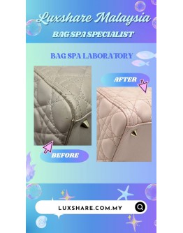 DIOR LADY DIOR HANDBAG IN PINK (BAG SPA CLEANING,NANO RESTORATION)