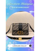 DIOR 30 MONTAIGNE BAG IN BLUE DIOR ODLIQUE JACQUARD (BAG SPA CLEANING,GOLD PLATED)