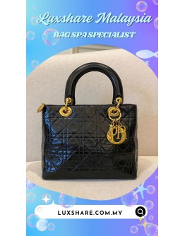 CHRISTIAN DIOR LADY DIOR HANDBAG (BAG SPA CLEANING,LEATHER REPLACEMENT)