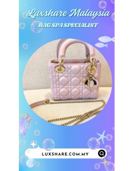 DIOR LADY DIOR BAG IN LIGHT PINK (BAG SPA CLEANING,TREATMENT AND CARE)