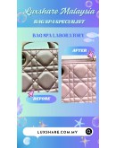 DIOR LADY DIOR BAG IN LIGHT PINK (BAG SPA CLEANING,TREATMENT AND CARE)