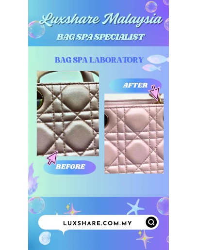 DIOR LADY DIOR BAG IN LIGHT PINK (BAG SPA CLEANING,TREATMENT AND CARE)