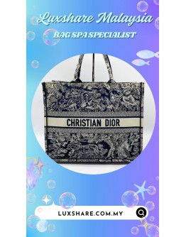 CHRISTIAN DIOR BOOK TOTE IN EMBROIDERED CANVAS (BAG SPA CLEANING,TREATMENT AND CARE)