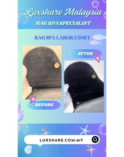 CHRISTIAN DIOR SADDLE TOP HANDLE BAG IN BLACK (NANO RESTORATION, LEATHER REPLACEMENT)