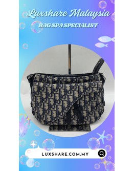 CHRISTIAN DIOR OBLIQUE SADDLE MESSENGER POUCH BAG (BAG SPA CLEANING, TREATMENT&CARE)