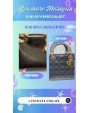 LADY DIOR IN BLACK (LEATHER REPLACEMENT, ZIP REPLACE TO FLAP)