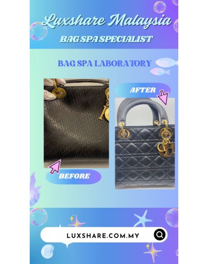 LADY DIOR IN BLACK (LEATHER REPLACEMENT, ZIP REPLACE TO FLAP)