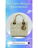 CHRISTIAN DIOR WHITE SMALL LADY DIOR MY ABCDIOR BAG (BAG SPA CLEANING,TREATMENT AND CARE)