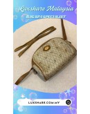 CHRISTIAN DIOR VINTAGE HONEYCOMB MONOGRAM CROSSBODY BAG (BAG SPA CLEANING,LEATHER REPLACEMENT)