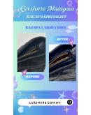 CHRISTIAN DIOR TOTE SHOULDER BAG IN BLACK CANNAGE LEATHER" NANO RESTORE GOLD PLATED AND BAG SPA SERVICE"