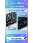 CHRISTIAN DIOR WOC IN BLACK CANNAGE PATENT LEATHER WITH SILVER HARDWARE"NANO RESTORE AND BAG SPA SERVICE"