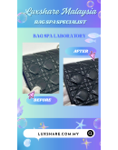 CHRISTIAN DIOR WOC IN BLACK CANNAGE PATENT LEATHER WITH SILVER HARDWARE"NANO RESTORE AND BAG SPA SERVICE"