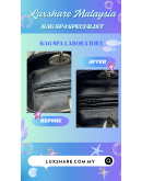 CHRISTIAN DIOR LADY DIOR MEDIUM IN BLACK LAMBSKIN LEATHER WITH SILVER HARDWARE INCLUDES WITH TWO STRAP LEATHER AND CANVAS" HARDWARE POLISH AND BAG SPA SERVICE"