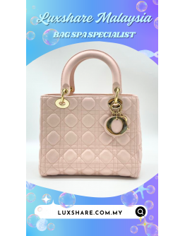 CHRISTIAN DIOR MEDIUM LADY DIOR WITH STRAP" NANO RESTORE AND BAG SPA SERVICE"