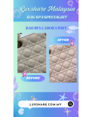 CHRISTIAN DIOR MEDIUM LADY DIOR WITH STRAP" NANO RESTORE AND BAG SPA SERVICE"