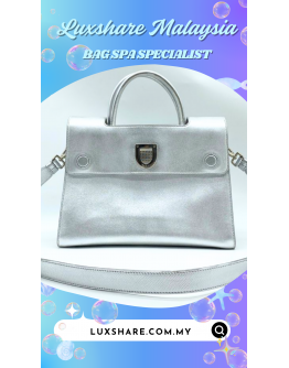 CHRISTIAN DIOR DIOREVER IN METALLIC SILVER WITH STRAP "NANO RESTORE AND BAG SPA SERVICE"