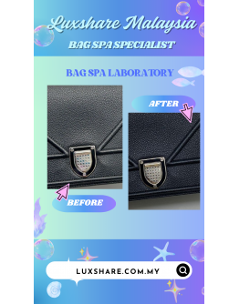 CHRISTIAN DIOR DIORAMA CROSSBODY BAG IN BLACK AND SILVER HARDWARE" NANO RESTORE AND BAG SERVICE"