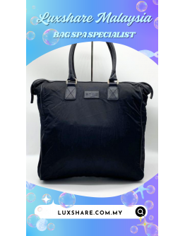 ETRO HANGBAG IN BLACK NYLON AND LEATHER" SEW BACK AND BAG SPA SERVICE"