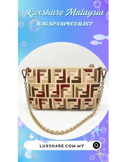 FENDI BAGUETTE POUCH IN MULTICOLOUR FF FABRIC (BAG SPA CLEANING,TREATMENT&CARE)