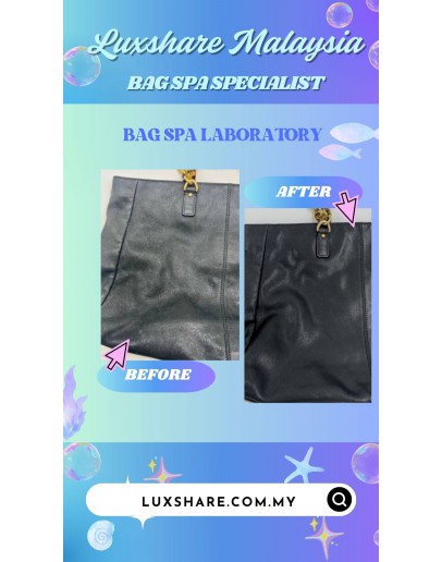 FENDI TOTE BAG IN SHINY BLACK LEATHER (BAG SPA CLEANING,TREATMENT&CARE)