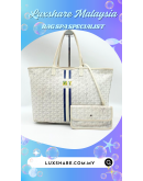GOYARD SAINT LOUIS MM TOTE BAG IN WHITE " BAG SPA SERVICE AND TREATMENT LEATHER "