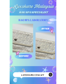 GOYARD SAINT LOUIS MM TOTE BAG IN WHITE " BAG SPA SERVICE AND TREATMENT LEATHER "