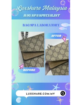 GUCCI DIONYSUS SMALL GG SUPREME SHOULDER BAG (BAG SPA CLEANING, LEATHER REPLACEMENT)