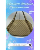 GUCCI BEIGE GG CANVAS ABBEY SHOULDER BAG (BAG SPA CLEANING,LEATHER REPLACEMENT)