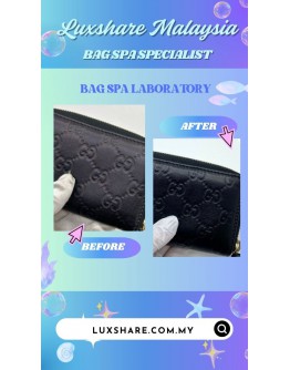 GUCCI GUCCISSIMA ZIP-AROUND WALLET (BAG SPA CLEANING,NANO RESTORATION)