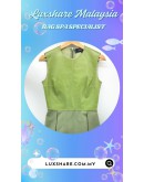GUCCI GREEN SLEEVELESS TOP REMINISCENT OF HAI VEST IN DUPION SILK (SPA CLEANING,NANO RESTORATION)