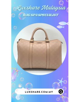 GUCCI GUCCISSIMA JOY BOSTON BAG IN LIGHT PINK (BAG SPA CLEANING,COLOR TOUCP UP)