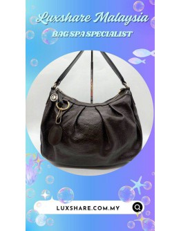 GUCCI GUCCISSIMA LEATHER SUKEY HOBO BAG IN BROWN (BAG SPA CLEANING,NANO RESTORATION)