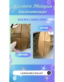 GUCCI GG CANVAS AND LEATHER CRAFT TOTE BAG (BAG SPA CLEANING,COLOR TOUCP UP)