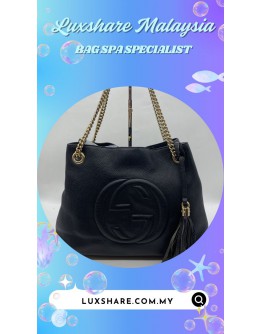 GUCCI SOHO CHAIN LEATHER BAG (BAG SPA CLEANING, TREATMENT &CARE)