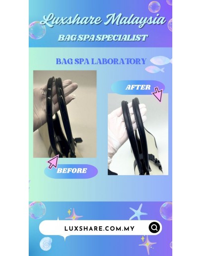 GUCCI JACKIE HANDBAG (BAG SPA CLEANING, PATENT LEATHER REPLACE BLACK LEATHER)