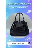 GUCCI SUKEY BLACK LEATHER HANDBAG (BAG SPA CLEANING,HARDWARE REPLACEMENT)