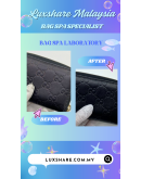 GUCCI GUCCISIMA SMALL ZIPPY WALLET IN BLACK" NANO RESTORE AND BAG SPA SERVICE"