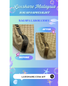 GUCCI SHOULDER BAG IN GG CANVAS AND LEATHER" NANO RESTORE AND BAG SPA SERVICE"