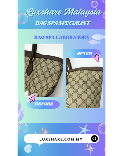 GUCCI GG CANVAS SHOULDER TOTE BAG" TOUCH UP AND BAG SPA SERVICE"